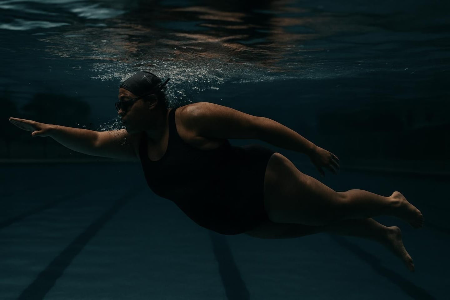 Patada, equilibrio y posición en crol para triatlón
